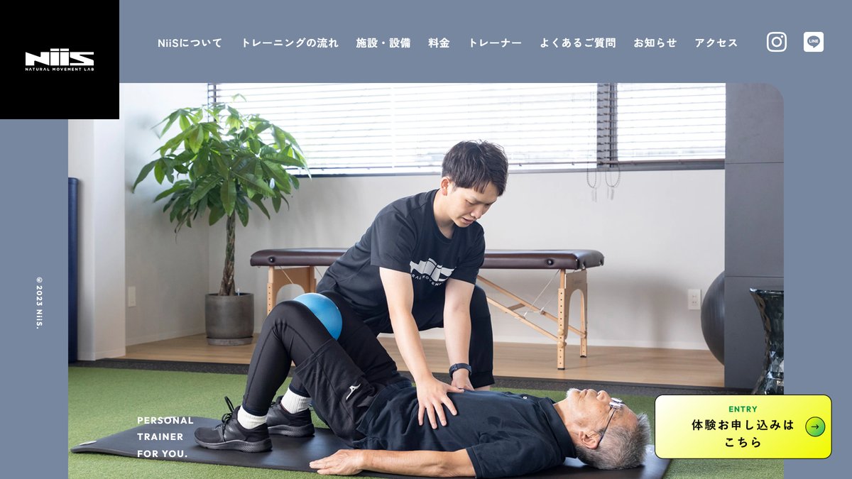 NiiS NATURAL MOVEMENT LABの公式サイト